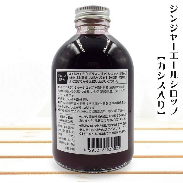 無添加シロップ2種セット (ジンジャーエール カシス入+レモン