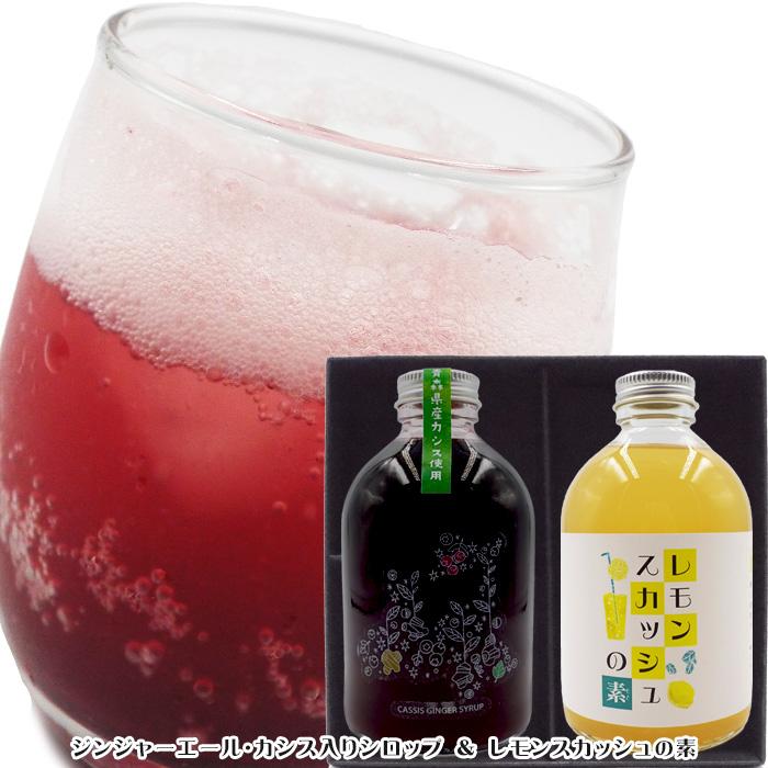 ギフトBOX入 無添加シロップ2種セット (ジンジャーエール カシス入+