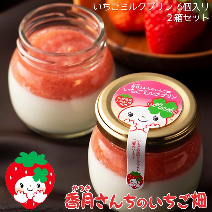佐賀県産さがほのか いちごミルクプリン 6個入りギフトBOX 2箱セット