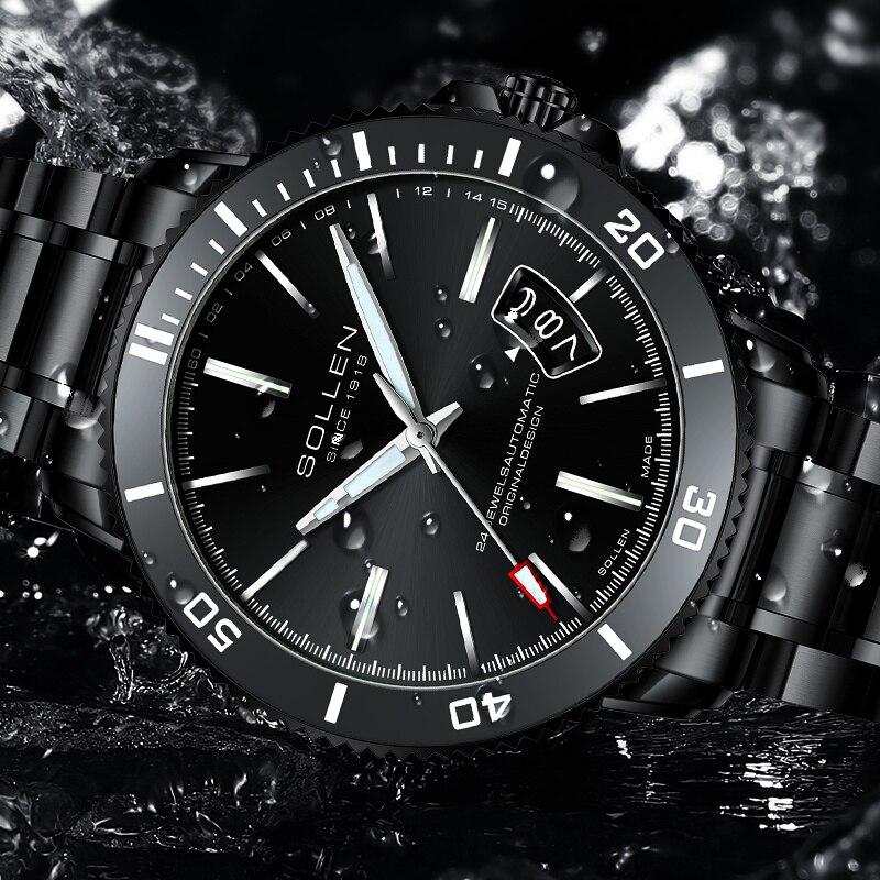 25【新品未使用】 スイス高級ブランド nh35a 自動機械式 発光 防水 スチール時計 s609 【2322564383】(13634円)