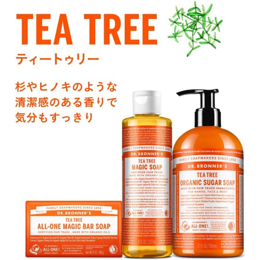 マジックソープ　ドクターブロナー　ティーツリー　946ml×4本 Dr.Bronner's（ドクターブロナー） マジックソープ ティーツリー(TE