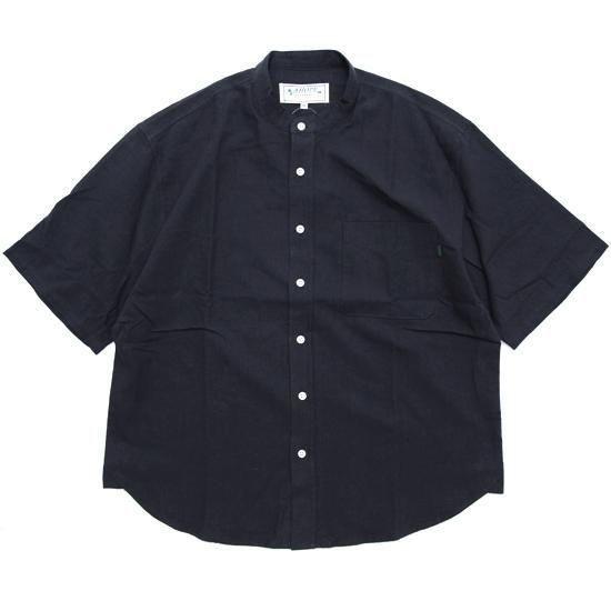 A HOPE HEMP アホープヘンプ｜No collar S/S Shirts (ブラック)(ノー