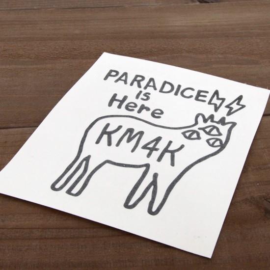 KM4K カモシカ|STICKER ステッカー (ブラック)(屋外対応素材)|reveshop|03
