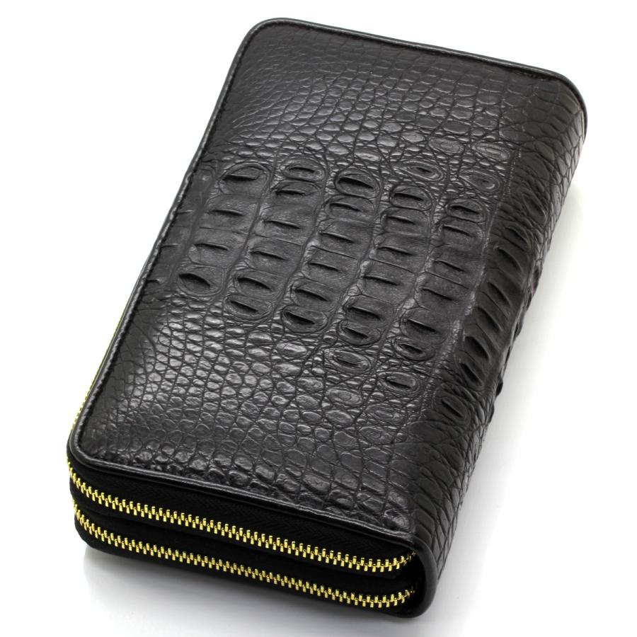 Revetta] クロコダイル 長財布 大容量 40枚カード入れ 財布 ワニ革 
