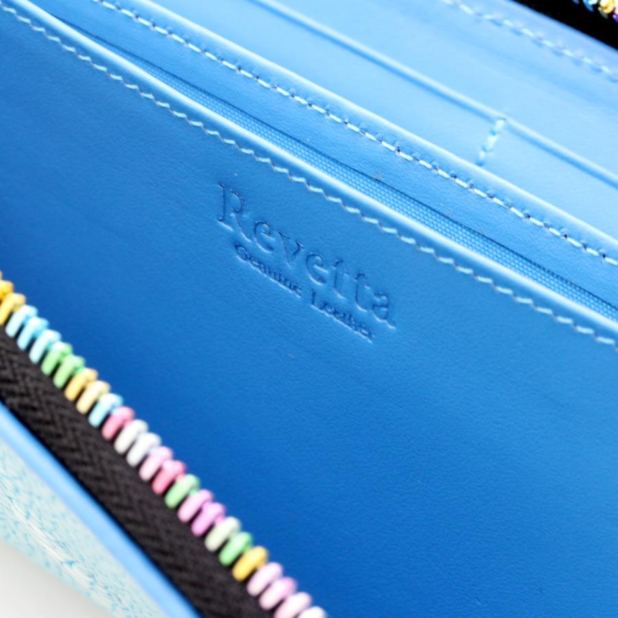 Revetta] エイ革 長財布 財布 YKK製MIXカラー L字ファスナー