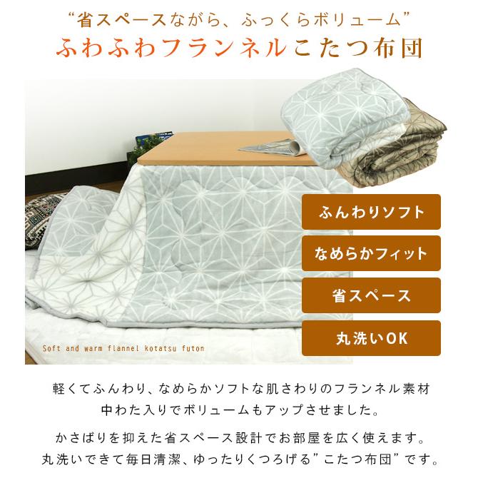 REVEUR こたつ布団 省スペース こたつ掛け布団 長方形 180×220cm
