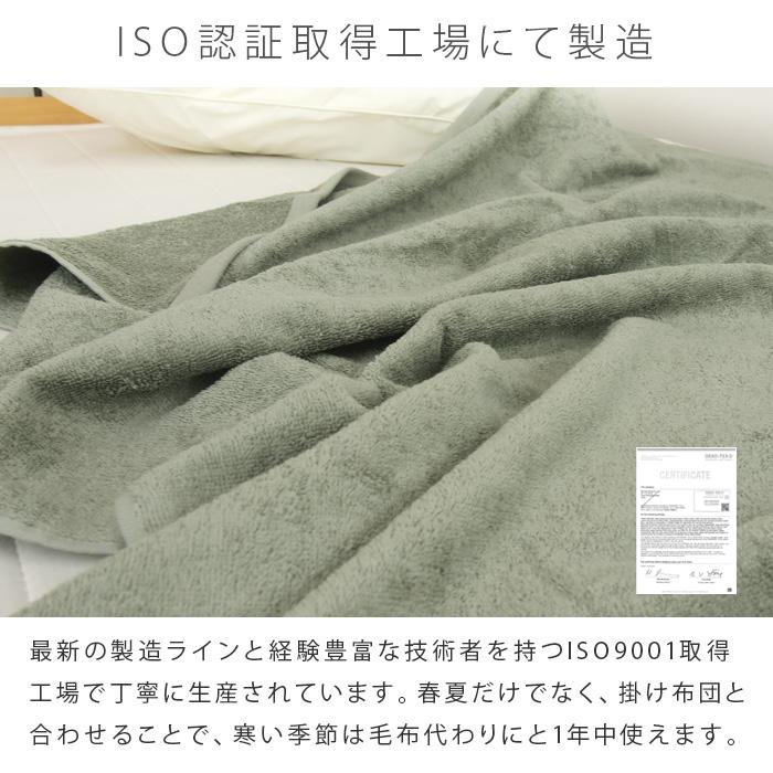 REVEUR タオルケット エジプト綿100％ ハーフサイズ ハーフケット 100