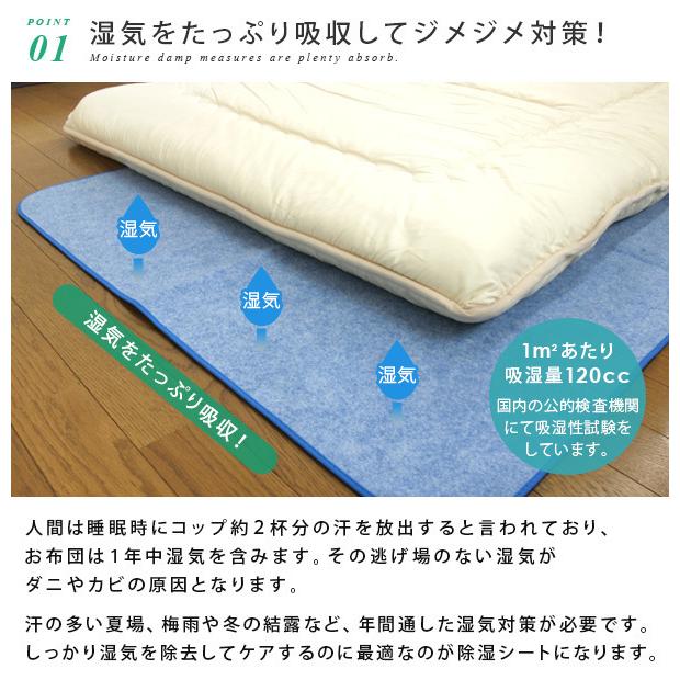 REVEUR 除湿シート 洗える ダブルサイズ 吸湿シート 調湿シート 除湿