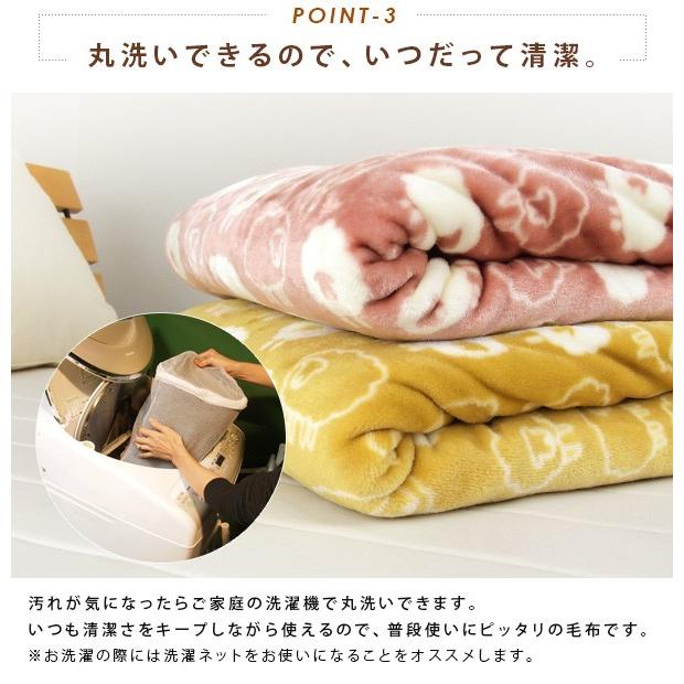 ひざ掛け毛布 毛布 70×100cm ニューマイヤー毛布 ひつじ柄