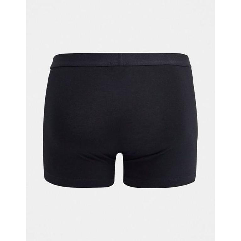 エイソス メンズ トランクス アンダーウェア ASOS DESIGN cotton blend 3 pack trunks in black - BLACK｜revida2｜02