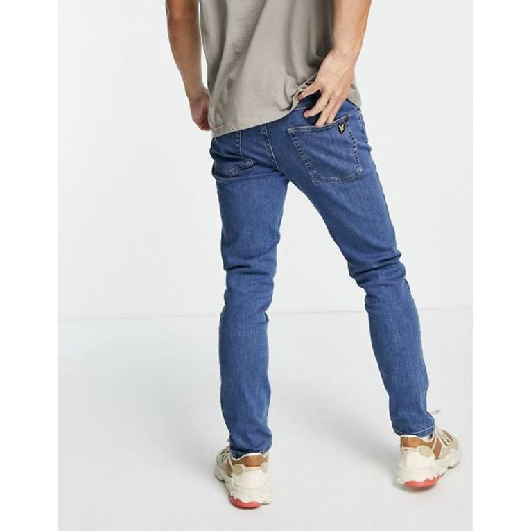 ライルアンドスコット メンズ ボトムス デニムパンツ ジーンズ Lyle & Scott slim jeans in mid wash｜revida2｜02