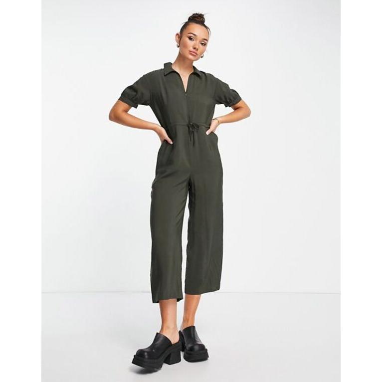 オシャレ ホイッスルズ レディース ワンピース トップス Whistles short sleeve jumpsuit in khaki