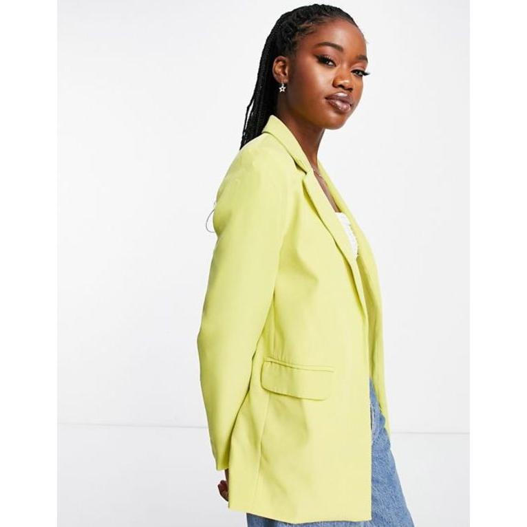 ニュールック レディース アウター ジャケット・ブルゾン ブレザー New Look slouchy suit blazer in light green｜revida2｜03