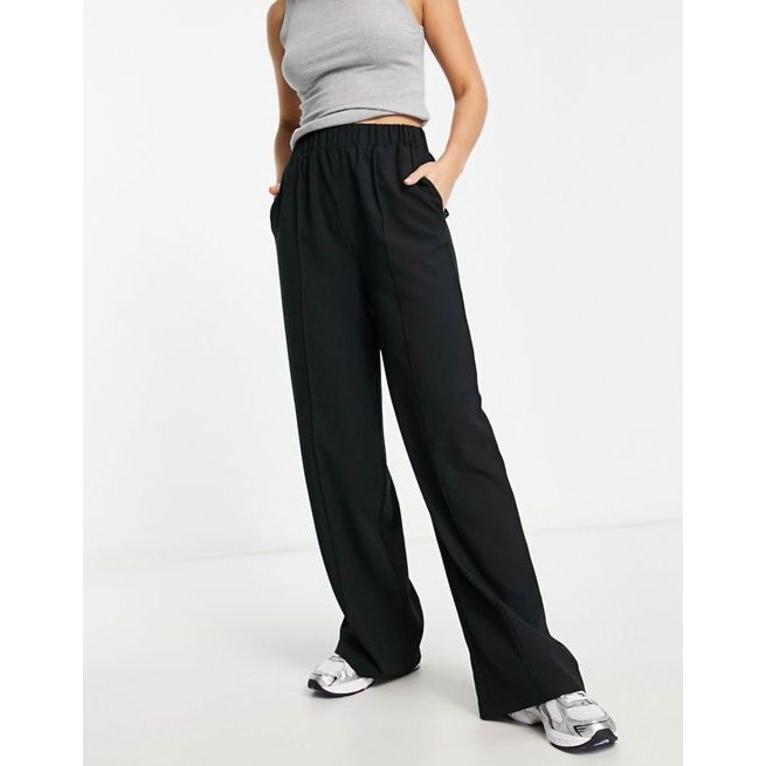 エイソス レディース カジュアルパンツ ボトムス ASOS DESIGN Tall elastic waist tailored pants in black｜revida2｜04