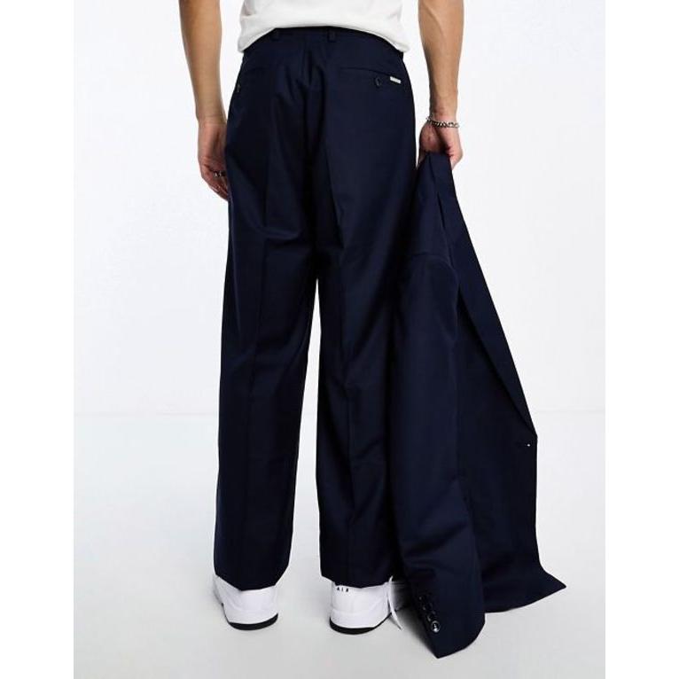 格安販売の シックスジュン メンズ カジュアルパンツ June in pants oversized Sixth suit navy ボトムス  belted ボトムス、パンツ