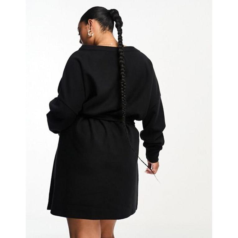 い出のひと時に、とびきりのおしゃれを！ エイソス レディース ワンピース トップス ASOS DESIGN curve super soft button up mini cardigan belted dress in black