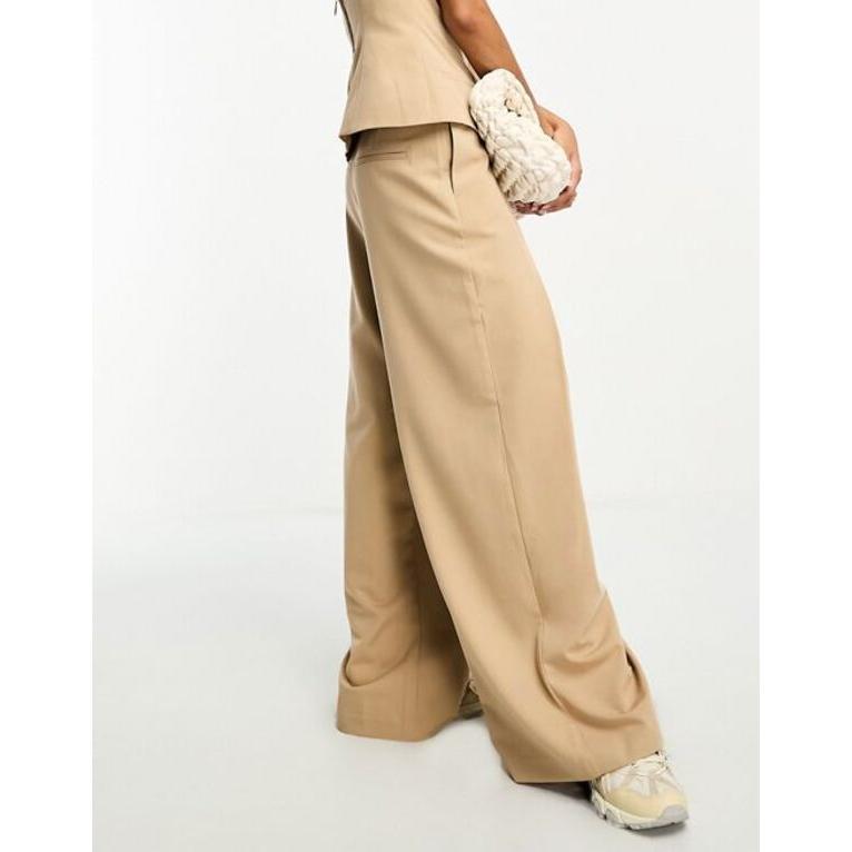 エイソス レディース カジュアルパンツ ボトムス ASOS DESIGN fold front pants in camel｜revida2｜03