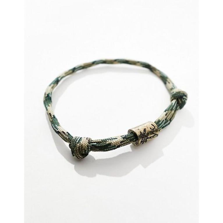 クラシックセブンティーセブン メンズ ブレスレット・バングル・アンクレット アクセサリー Classics 77 plam beach cord bracelet in green｜revida2｜03