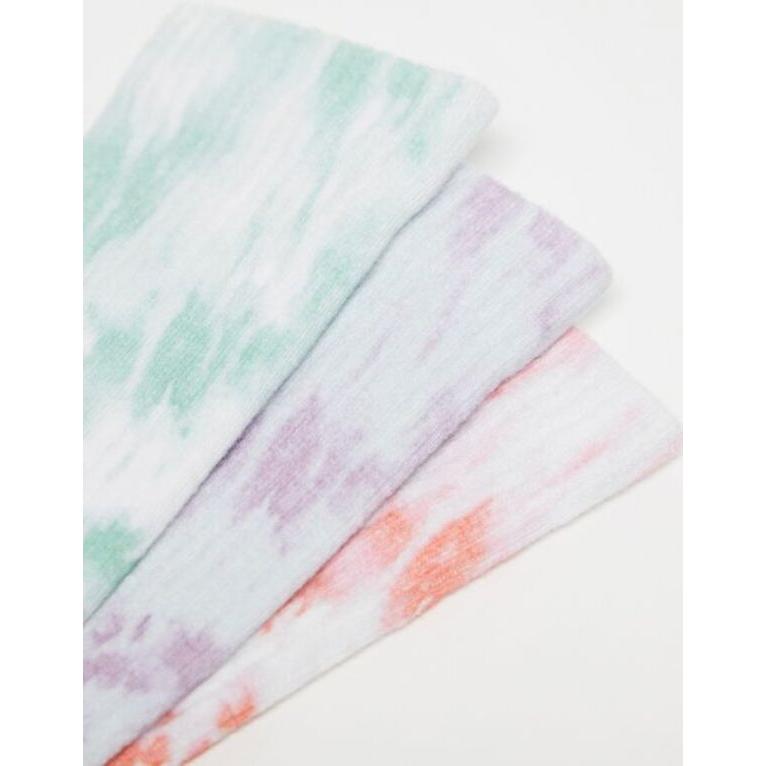 オンリーアンドサンズ メンズ 靴下 アンダーウェア Only & Sons 3 pack tennis socks in multi tie-dye｜revida2｜04