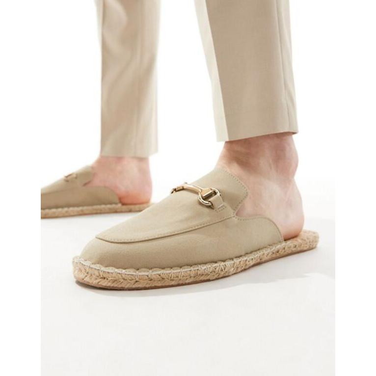 エイソス メンズ サンダル シューズ ASOS DESIGN mule espadrilles with gold snaffle｜revida2｜04