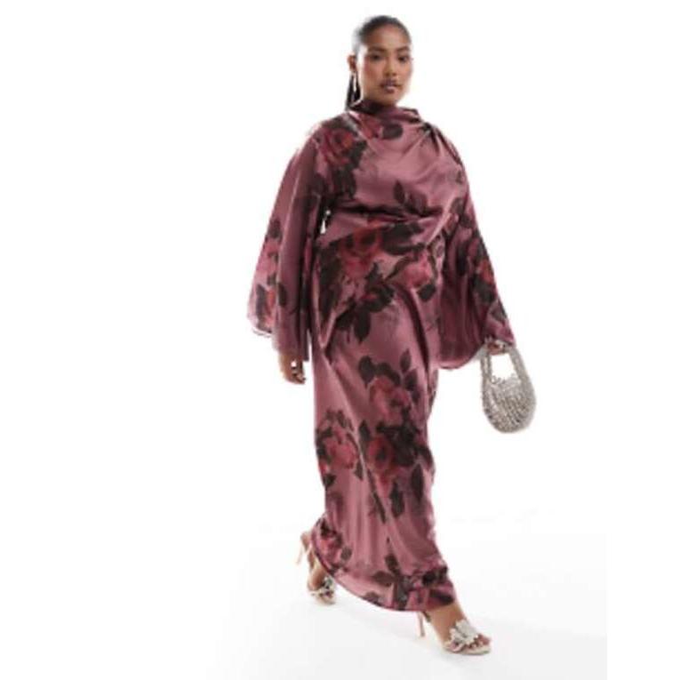 エイソス レディース ワンピース トップス ASOS DESIGN Curve satin 