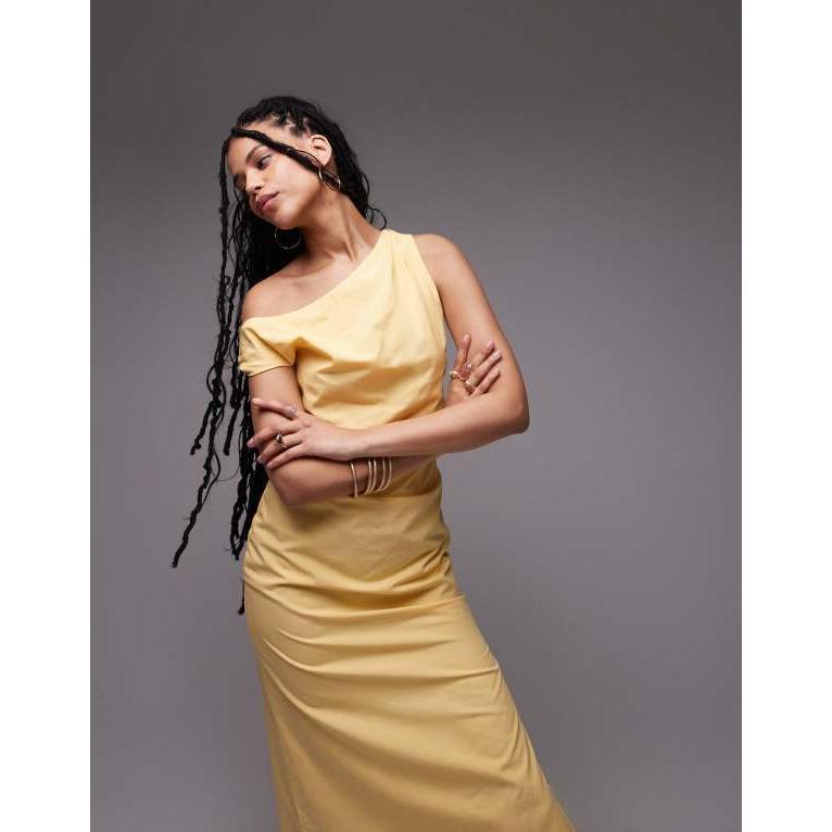 レディース ワンピース トップス Mango off shoulder maxi dress in pale 【ジーナ】 yellow