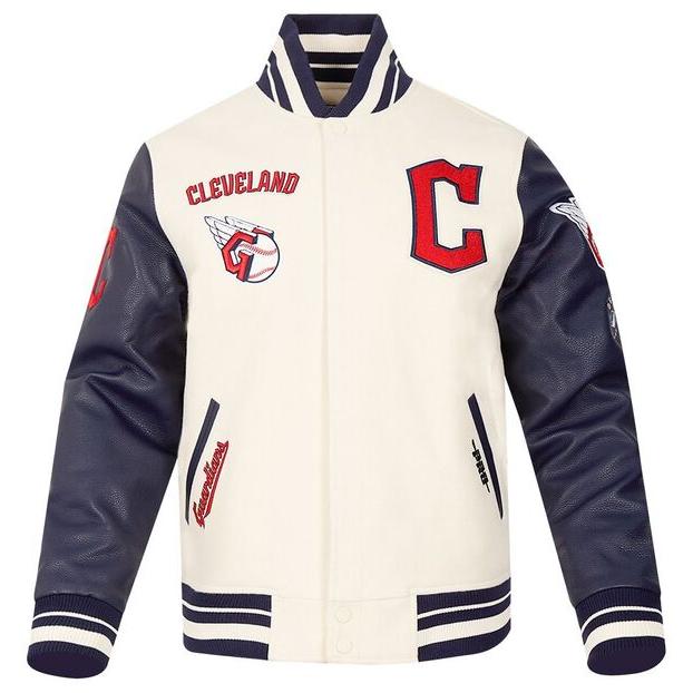 メンズ ジャケット・ブルゾン アウター Pro Standard Men's Cleveland Guardians Wool Varsity 【ポロバイラルフローレン】 Jacket