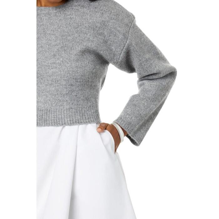 高額売筋 イングリッシュファクトリー レディース ワンピース トップス Sweater with Poplin Mini Dress