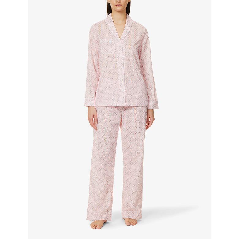 デリック ローズ レディース ナイトウェア アンダーウェア Ledbury geometric-print cotton pyjama set