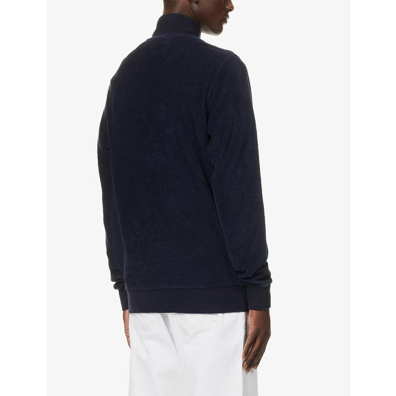 [即日発送] オールバー ブラウン メンズ ニット・セーター アウター Isar 1/4 zip cotton-towelling sweatshirt 【WSO1185725640】(42738円)