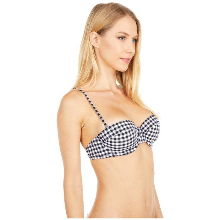 ジェイクルー レディース トップのみ 水着 Demi Underwire Bikini Top in Matte Gingham｜revida2｜04