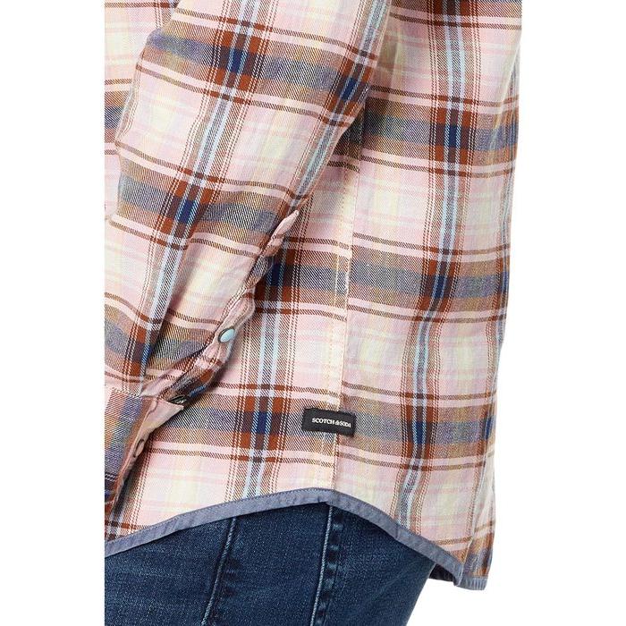 値下げ幅 スコッチアンドソーダ メンズ シャツ トップス Iconic Checked Western Regular Fit Shirt