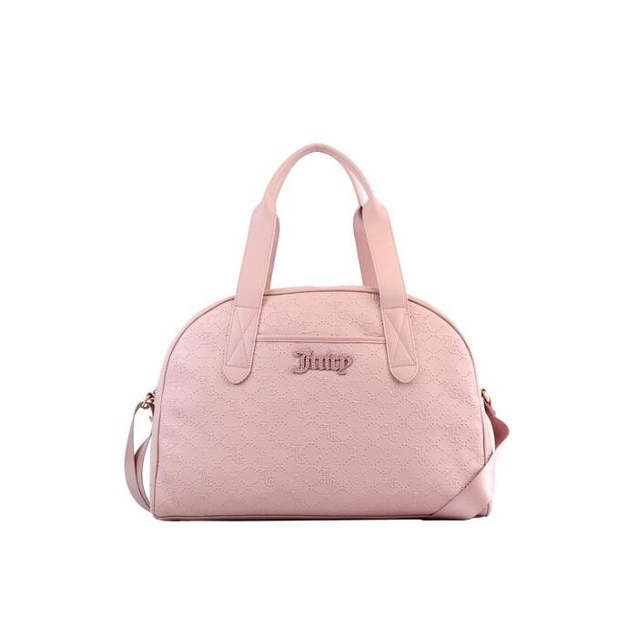 JUICY COUTURE 2WAYボストンバッグ　ピンク　レザー　大容量 JUICY COUTURE 2WAYボストンバッグピンクレザー大容量