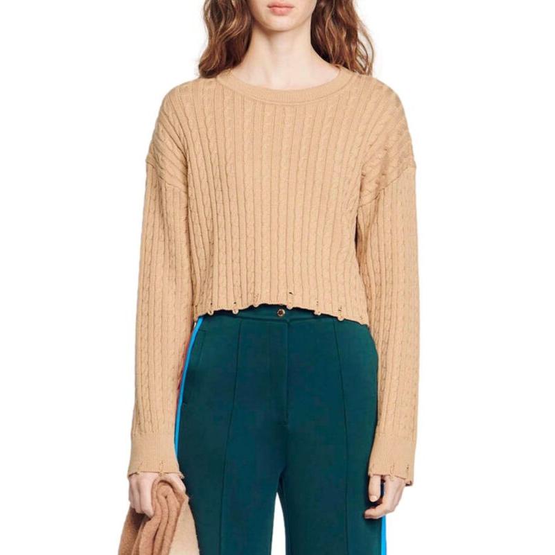 ハンドメイド サンドロ レディース ニット・セーター アウター Oversized Cropped Sweater