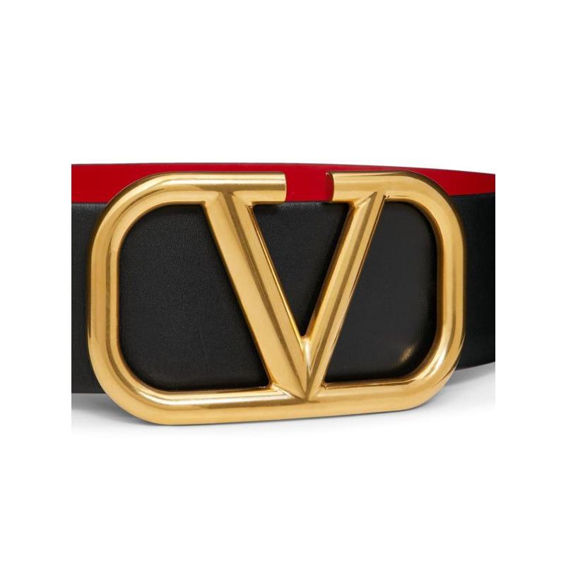 ヴァレンティノ レディース ベルト アクセサリー Reversible VLogo Leather Belt 財布、帽子、ファッション小物 