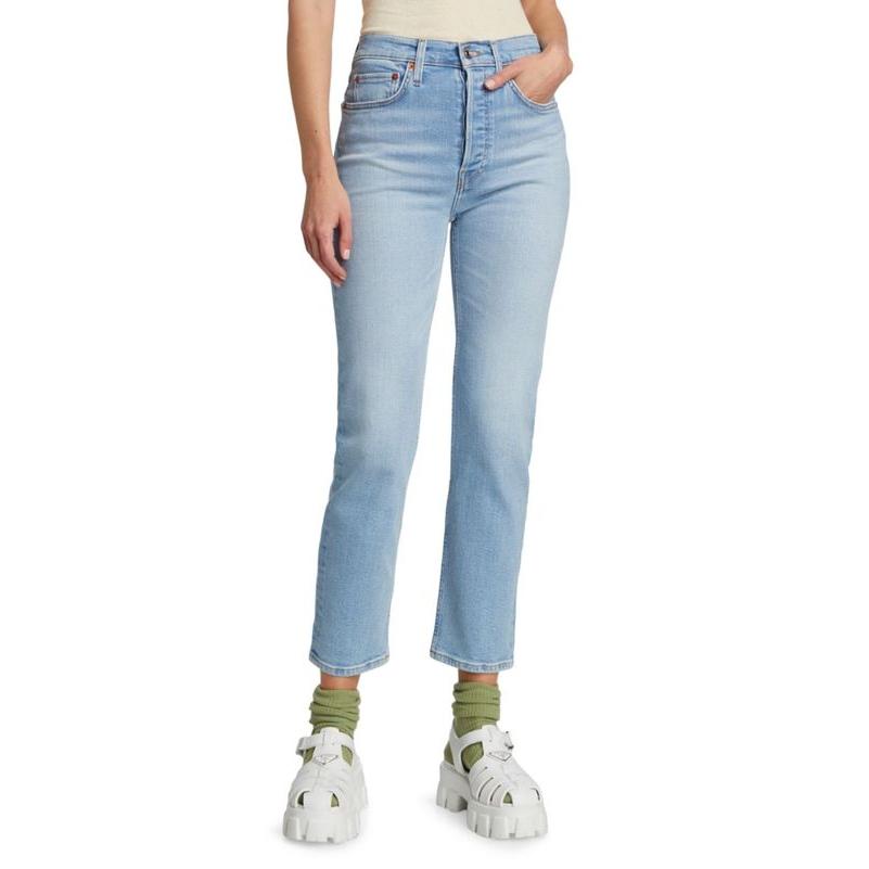 リダン レディース デニムパンツ ボトムス 70s Stove Pipe High-Rise