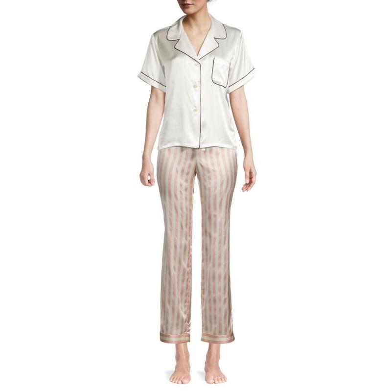 超人気 専門店 モーガンレーン レディース ナイトウェア Silk Button-Front アンダーウェア Top Katelyn Pajama 下着、靴下、部屋着 モーガンレーン レディース ナイトウェア アンダーウェア Sleepwear