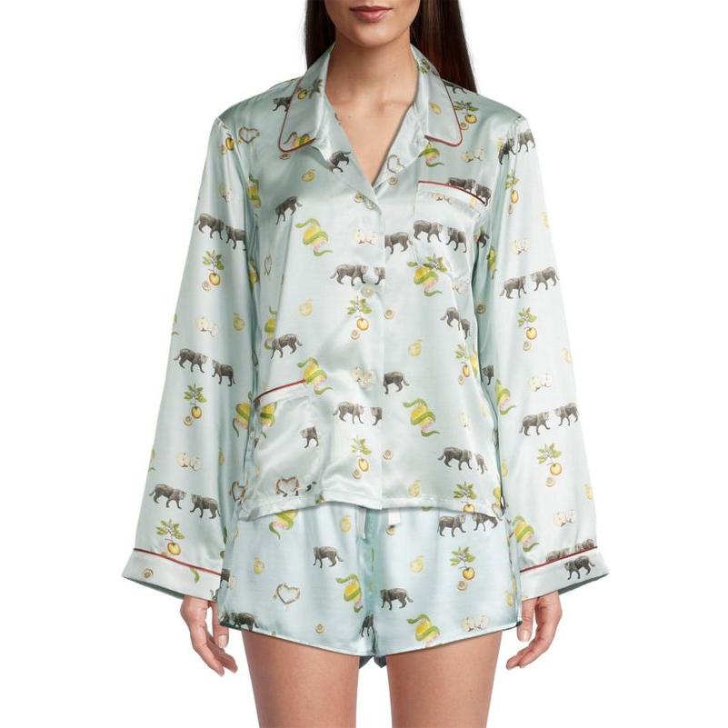 モーガンレーン レディース ナイトウェア アンダーウェア Ruthie Printed Pajama Shirt 下着、靴下、部屋着 