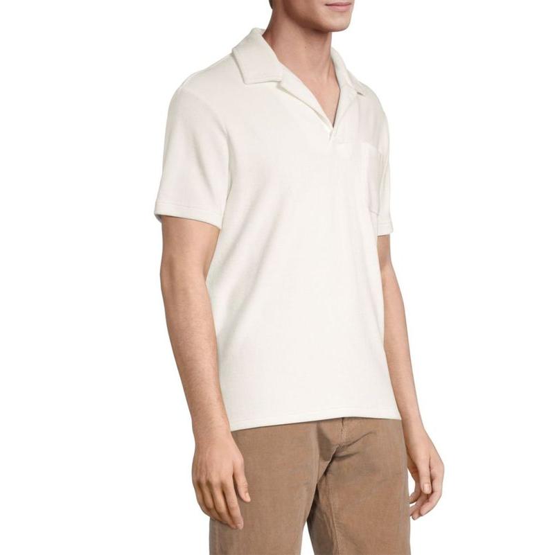 史上最も激安 イザイア メンズ ポロシャツ Polo トップス Cotton-Silk Shirt トップス