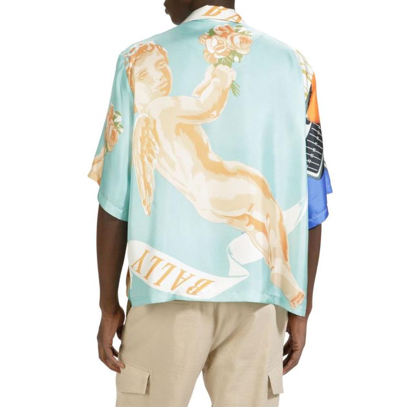 限定品 バリー メンズ シャツ トップス Printed Silk Button-Up Shirt 【PE3037190392】(109472円)