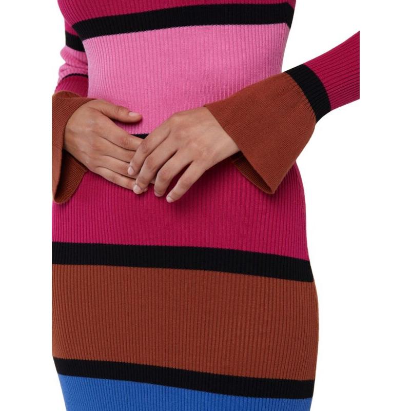 毎日特売 レイチェル・パーセル レディース ワンピース トップス Colorblocked Striped Midi-Dress