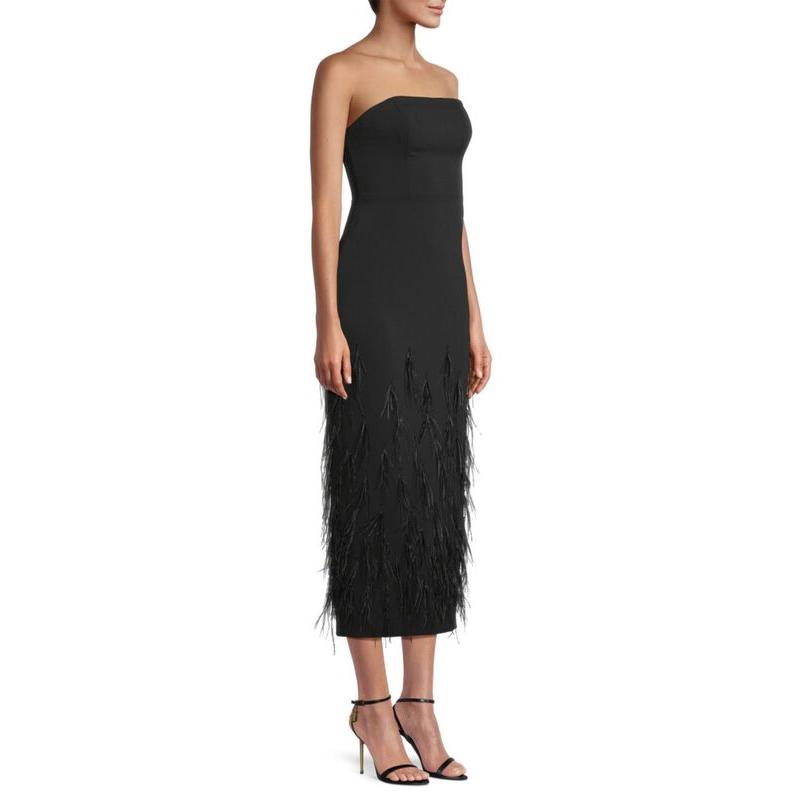 アウトレットのクーポン ミリー レディース ワンピース トップス Shai Strapless Feather Midi-Dress