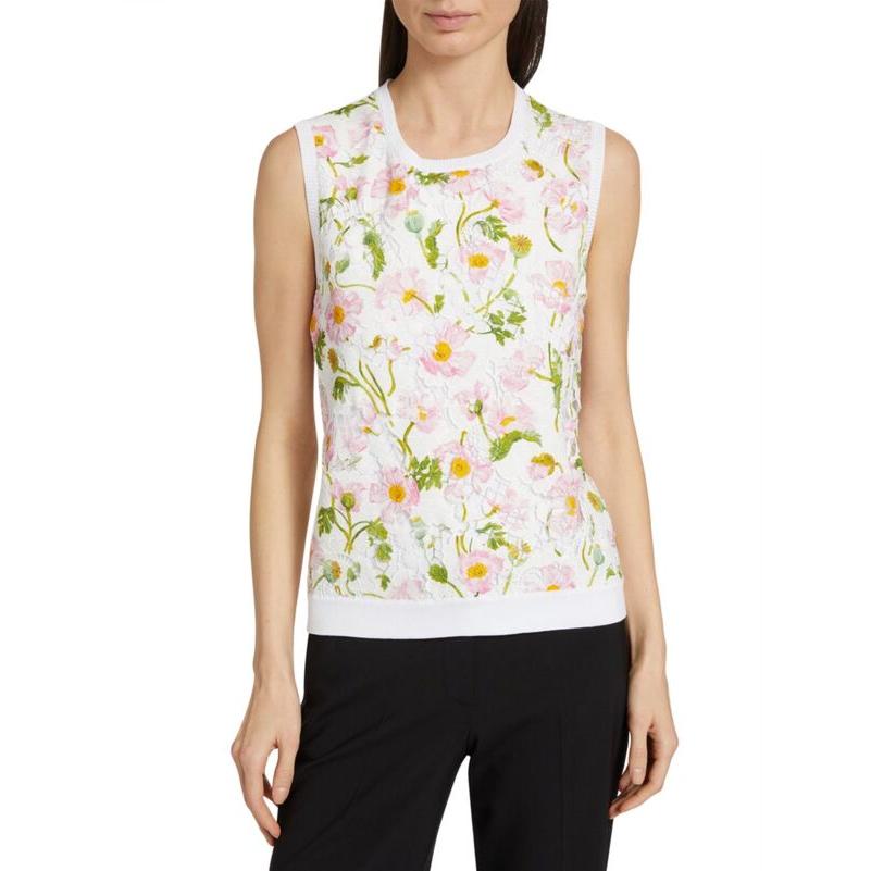 オスカー デ ラ レンタ レディース タンクトップ トップス Botanical  