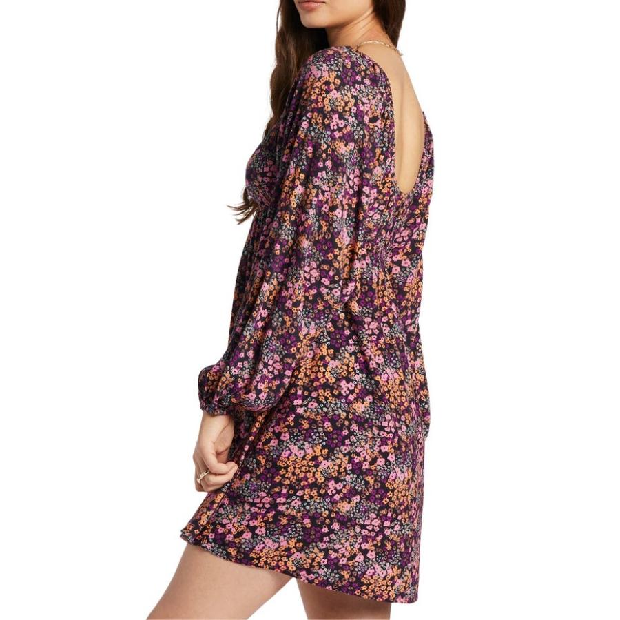 販売直営 ロキシー レディース ワンピース トップス Sweetest Shores Floral Long Sleeve Babydoll Dress