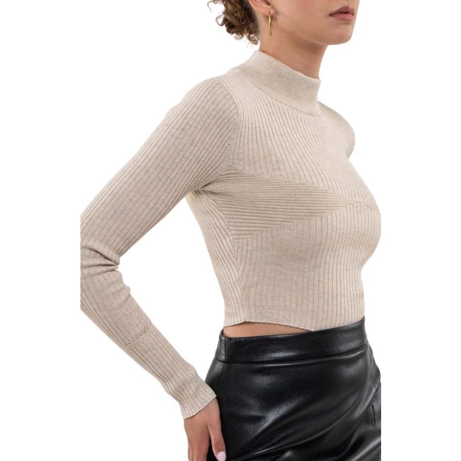 直販格安 ブルーペッペーブルーペッパー レディース ニット・セーター アウター Long Sleeve Ribbed Crop Sweater