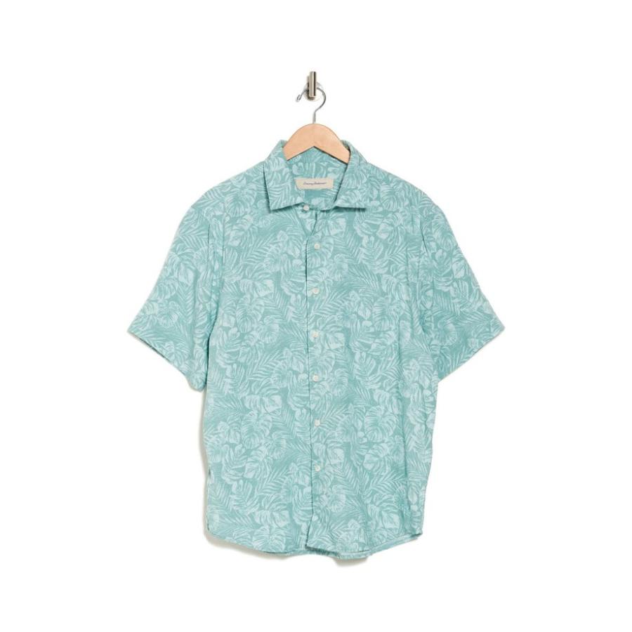 【テレビで話題】 トッミーバハマ メンズ シャツ トップス Fallen Leaves Tencel Modal Blend Button-Down Shirt