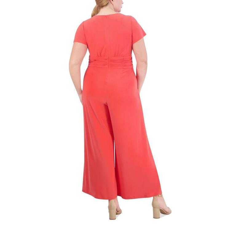 100 ヴィンスカムート レディース ワンピース トップス Plus Size V-Neck Jumpsuit