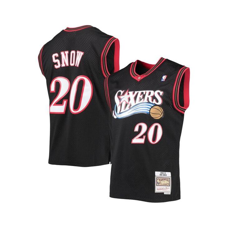 メンズ シャツ トップス Men's Eric Snow Black Philadelphia 76ers 2000-01 Hardwood Classics 【Olympics】 Swingman Jersey