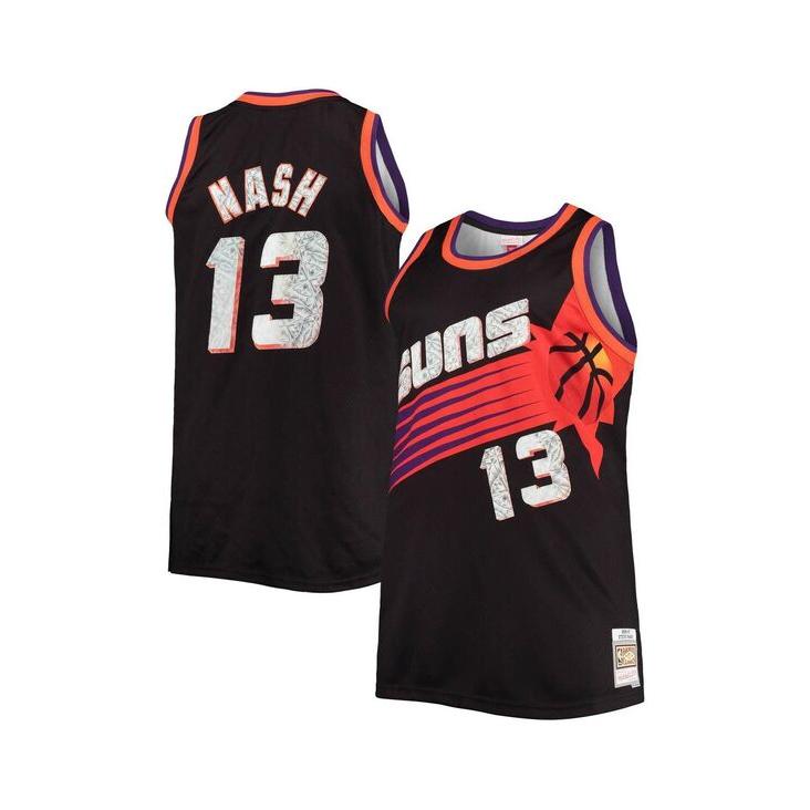 差別発言 ミッチェル&ネス メンズ シャツ トップス Men´s Steve Nash Black Phoenix Suns Big and Tall 1996-97 NBA 75th Anniversary Diamond Swingman Jersey