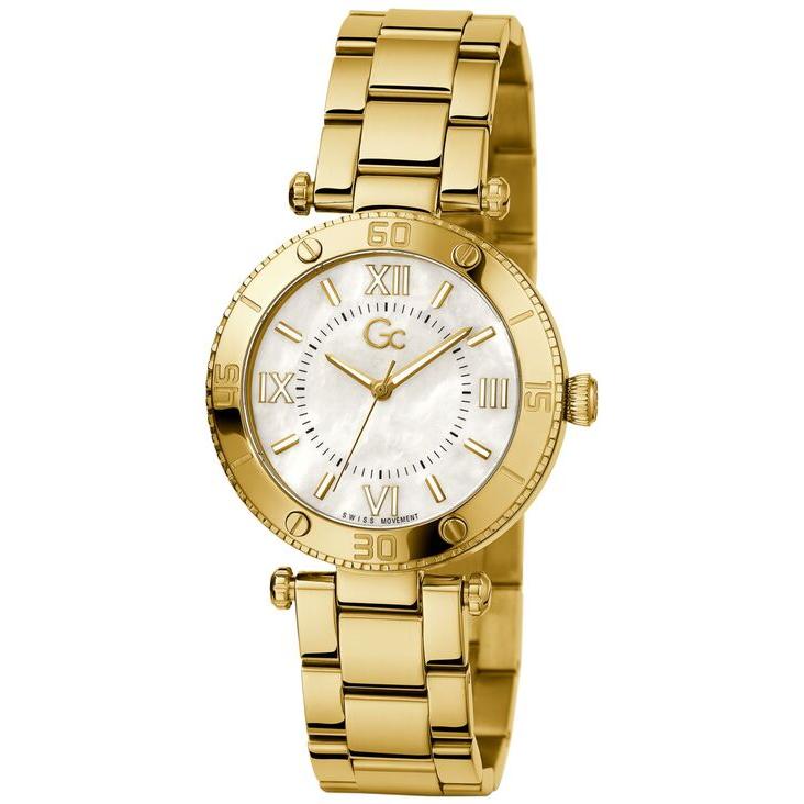 ゲス レディース 腕時計 アクセサリー Gc Muse Women's Swiss Gold-Tone Stainless Steel Bracelet Watch 34mm｜revida2｜05